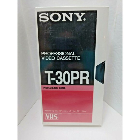 New SONY T-30PR VHS Professional Grade‎ Video Cassette VINTAGE Factory Sealed! - Picture 1 of 6